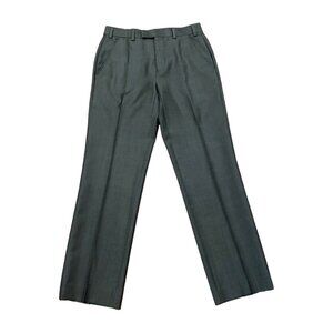 Ted Baker Pants Pashion Gray Sheen Trouser Wool Mohair Grey Slacks Size 30